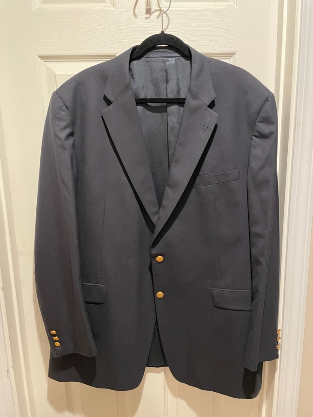 Burberry navy two button wool blazer